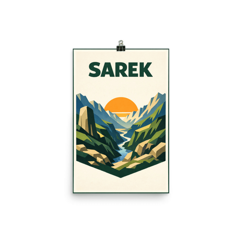 Affiche vintage Sarek – Poster de voyage rétro, parc national, SUEDE