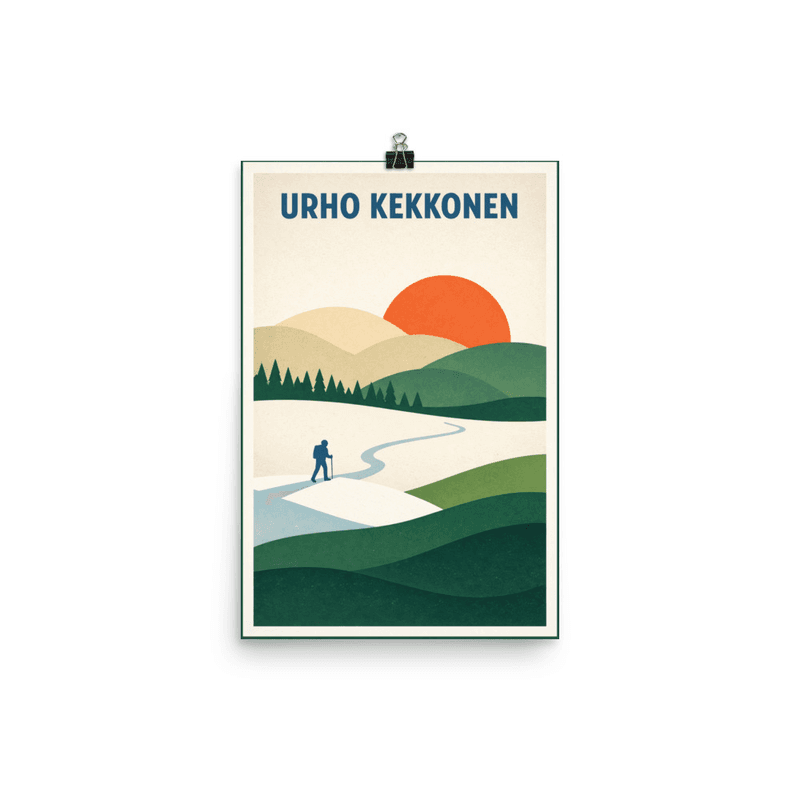 Affiche vintage Urho Kekkonen – Poster de voyage rétro, Parc National, FINLANDE