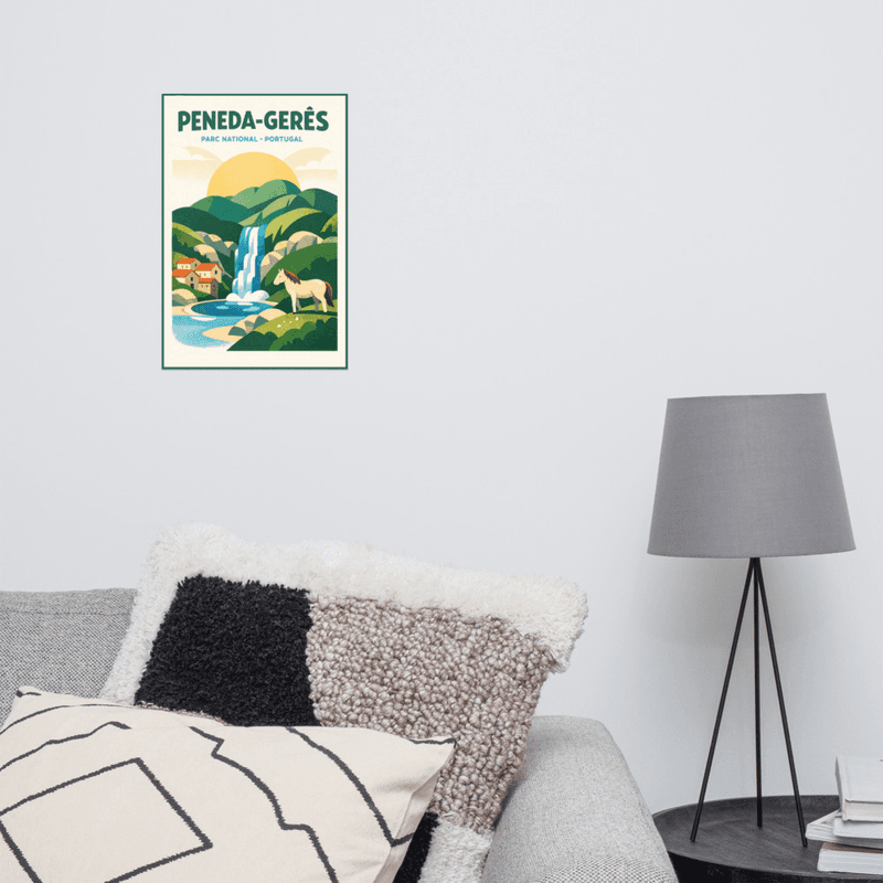 Affiche vintage Peneda-Gerês – Poster de voyage rétro, Parc National, Minho, Portugal